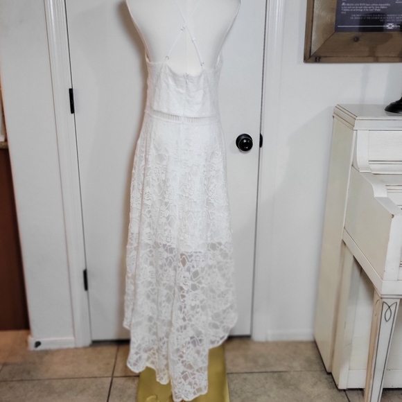 Jane the Label White High-Low Lace Cut-Out Bridal Engagement Dress Size XL - Picture 7 of 9